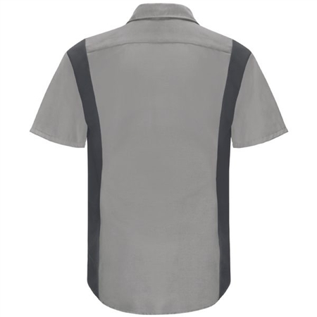 WORKWEAR OUTFITTERS Men's Long Sleeve Perform Plus Shop Shirt w/ Oilblok Tech Grey/Charcoal, Small SY32GC-RG-S